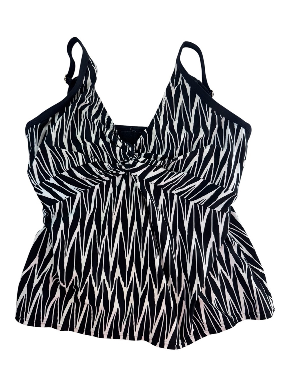 Sunsets Swim Tankini Top Geometric Print Built in Bra size 38DD